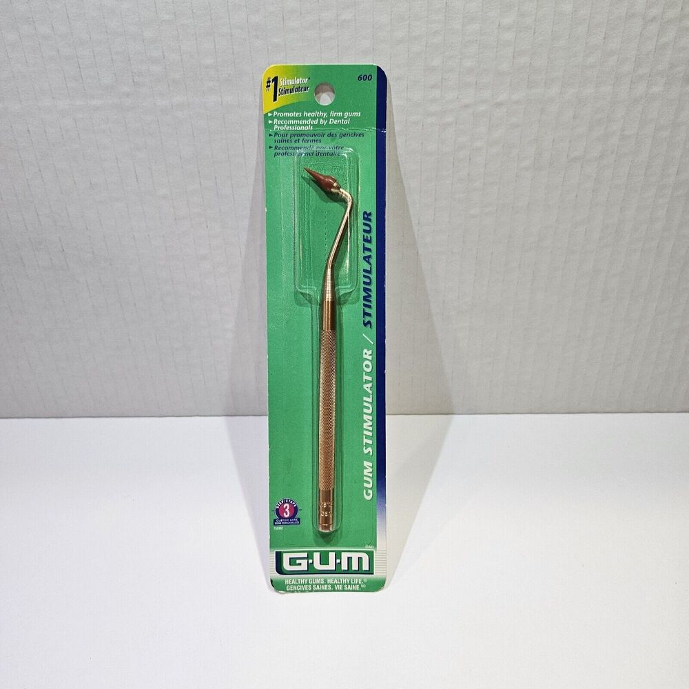 GUM Stimulator Permanent Handle With Rubber Tip New 600 Massager Gum Care